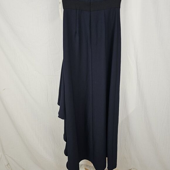 ML Monique Lhuillier NWT MSRP $395 Ruffled Deep V-neck Crepe Gown Size 2 - Picture 10 of 11